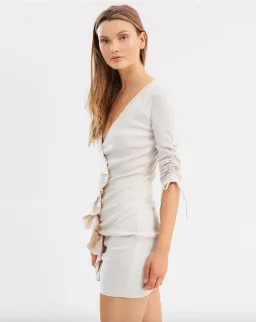 Bec & Bridge Superbe Ruffle Mini Dress Cream Size 8 for rent on The Volte - image 2
