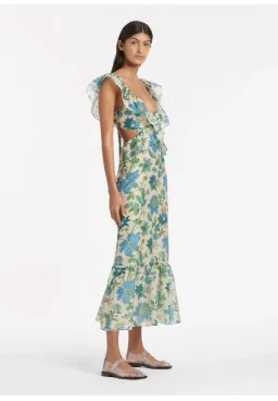 Sir the Label Celia Frill Midi Dress in Marguerite Size 8 for rent on The Volte - image 3