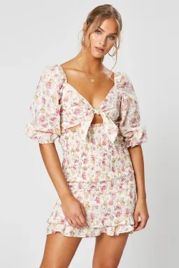 Winona Florence Tie Front Dress Print Size 8 for rent on The Volte - image 2