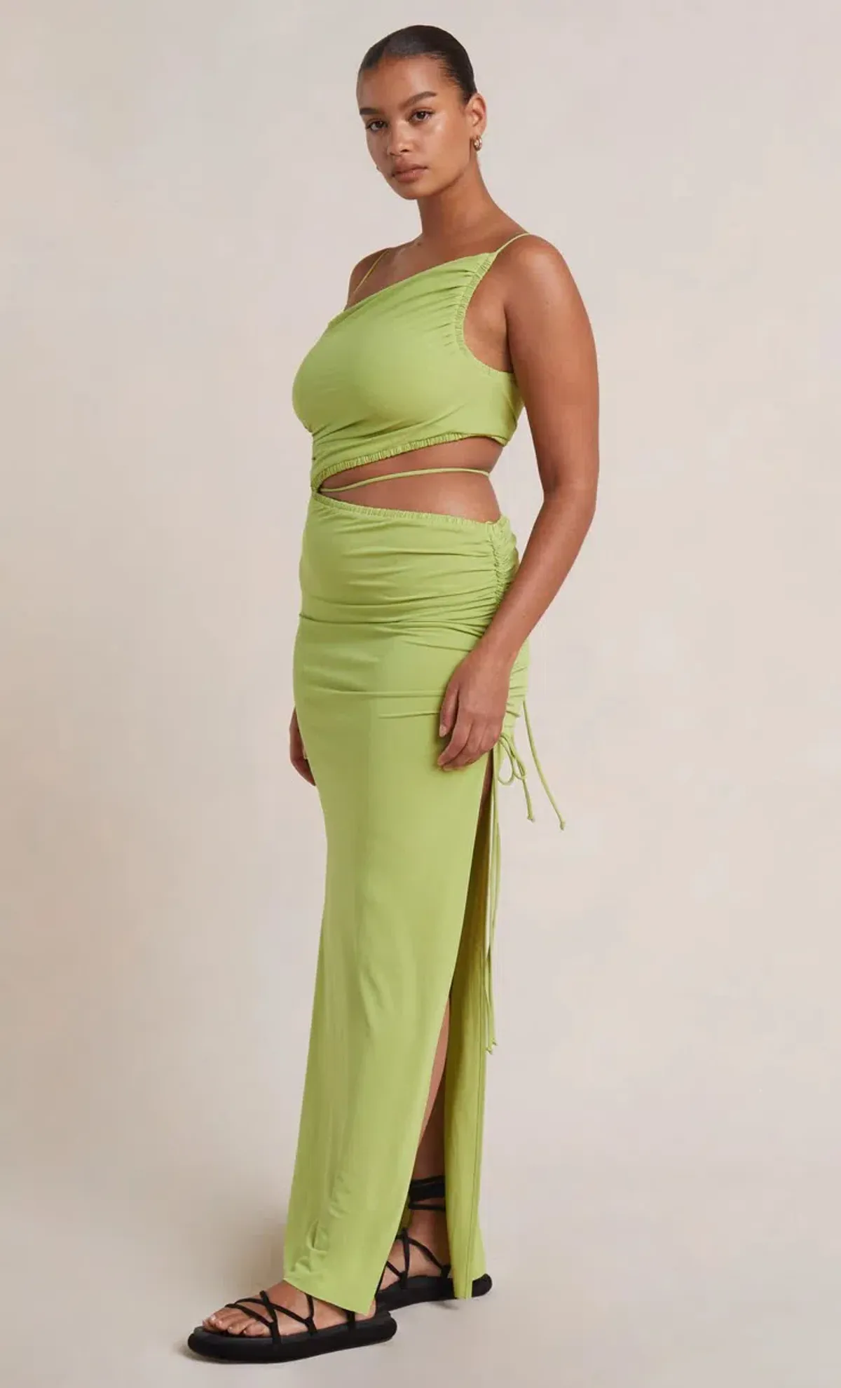 Bec and Bridge Dilkon Maxi Dress Lime Green Size 6 - Image 4