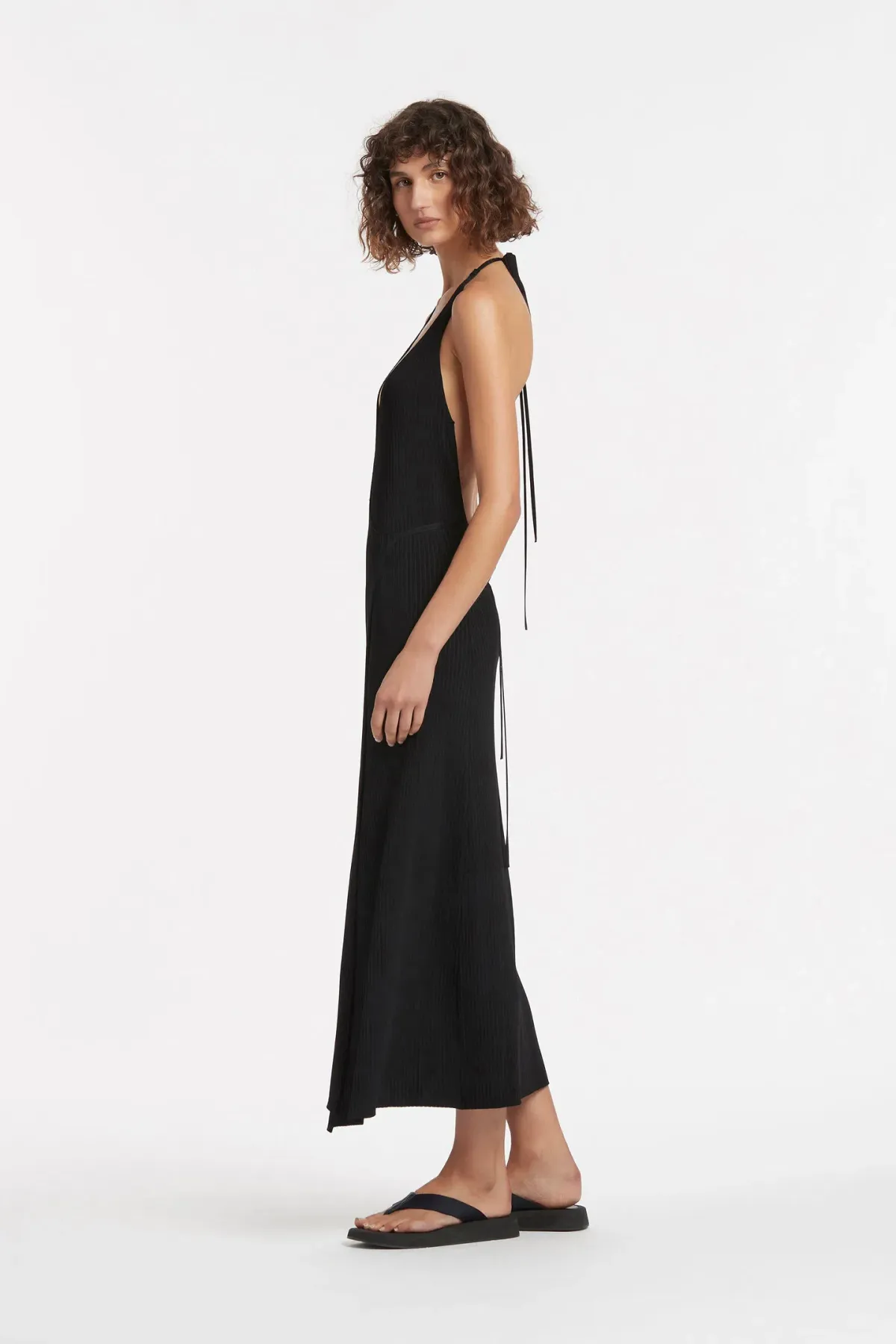 Sir The Label Kelvin Wrap Midi Dress Black Size 1 - Image 2