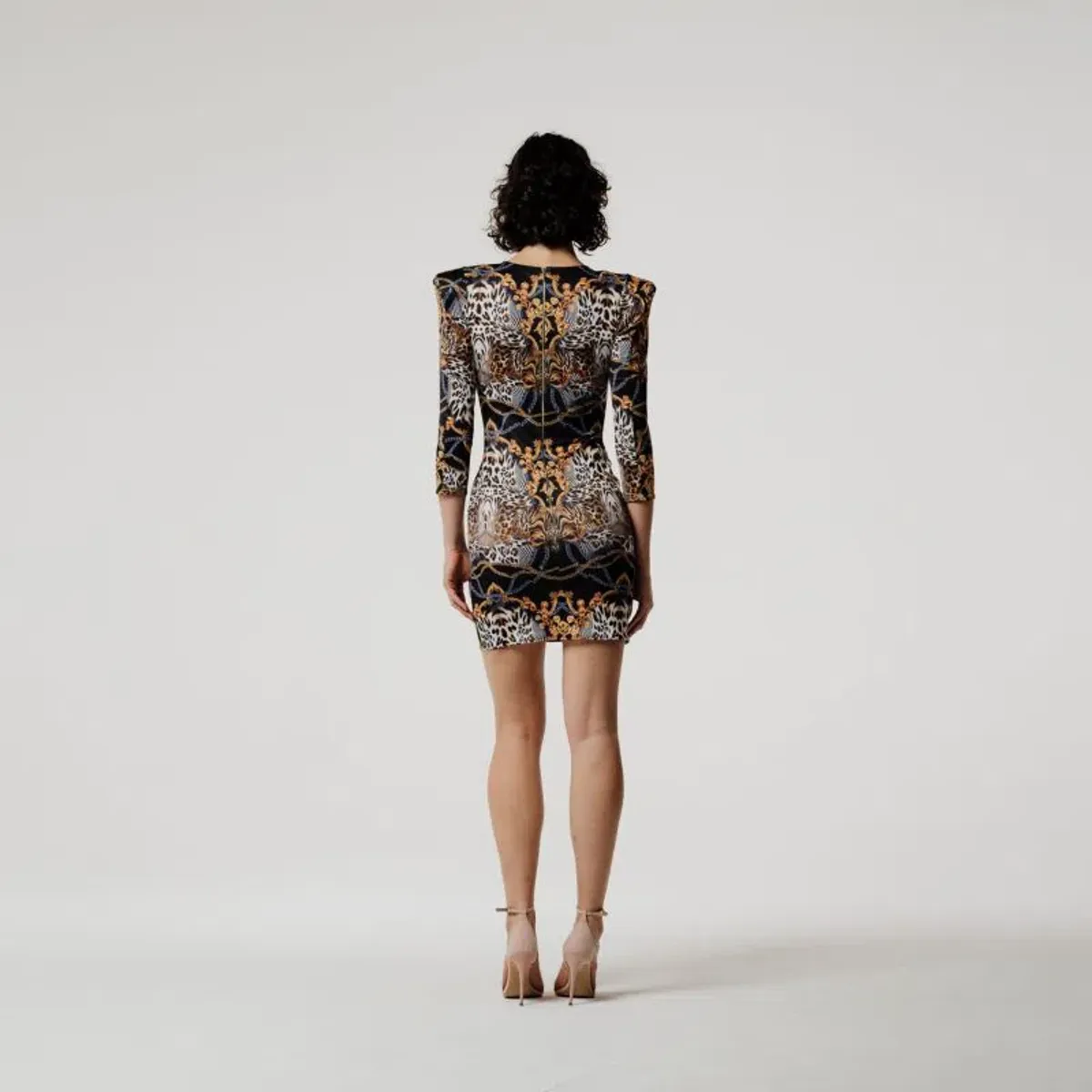 Meraki Official Max Baroque Printed Mini Dress Print Size 8 - Image 2