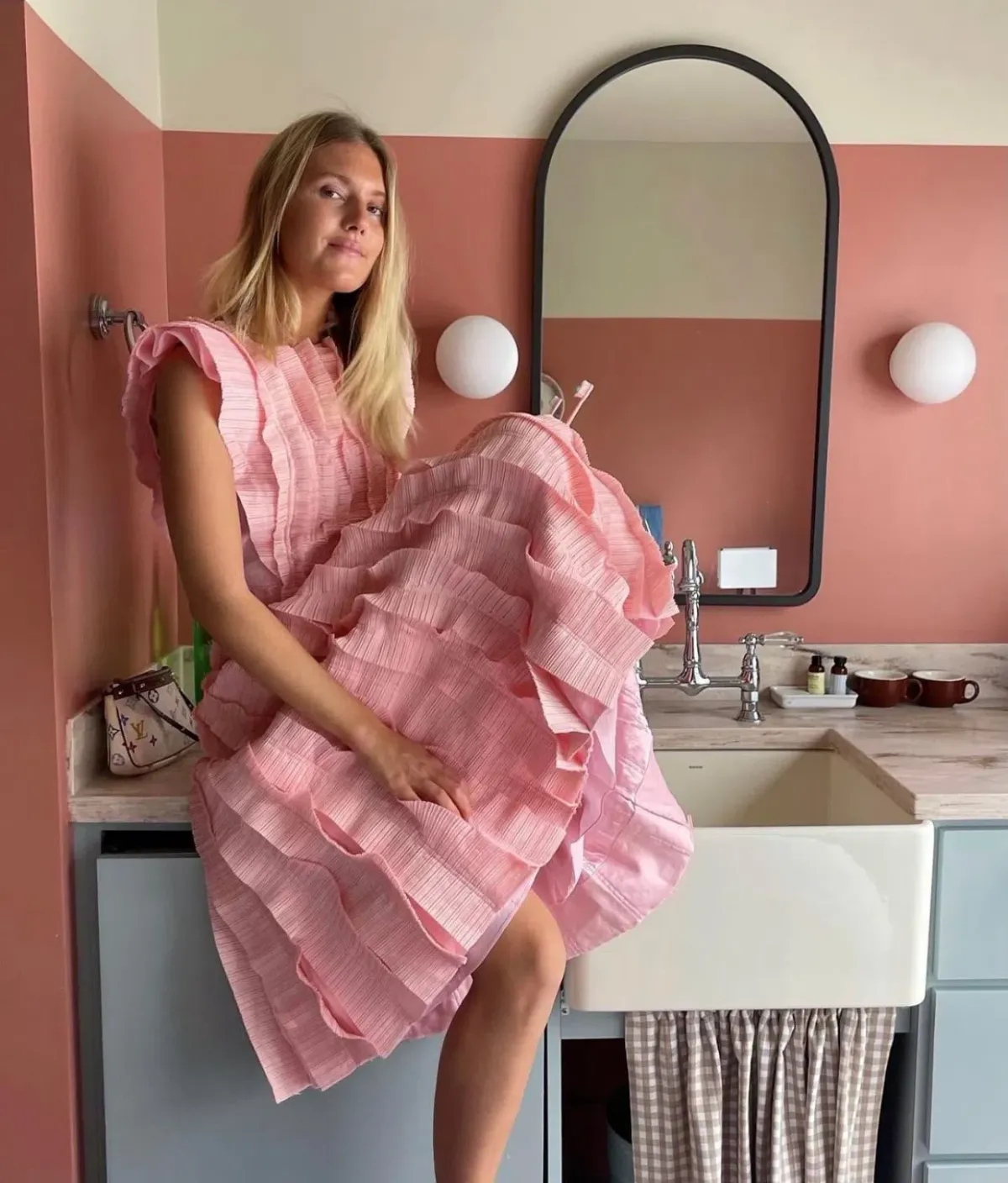 Aje Hybrid Midi Dress in Rose Pink Size 14 - Image 4