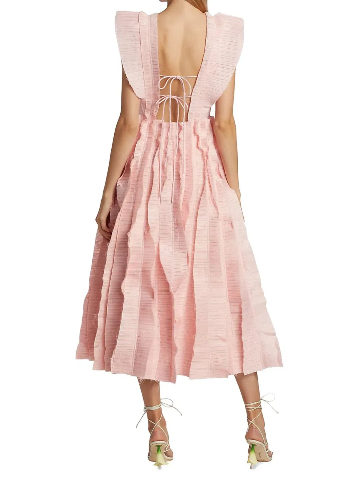 Aje Hybrid Midi Dress in Rose Pink Size 14 - Image 3