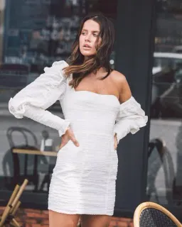 Asilio Asymmetric Mini Dress White size 6 for rent on The Volte - image 4