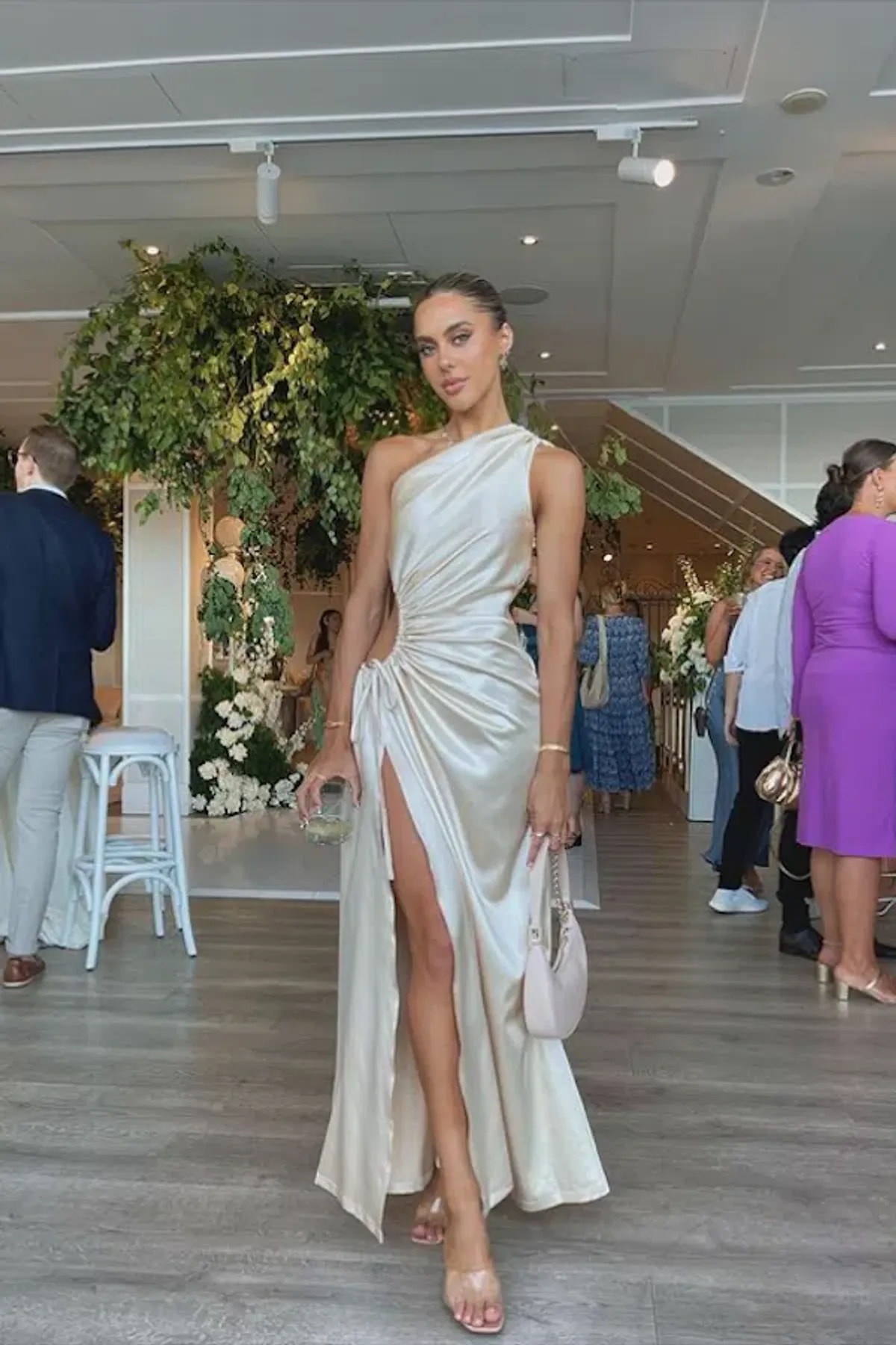 Sonya Moda Nour Ocean Pearl Maxi Dress White Size S - Image 3