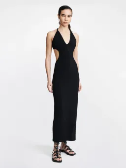 Dion Lee V Neck Rope Dress Black Size 4 for rent on The Volte - image 1