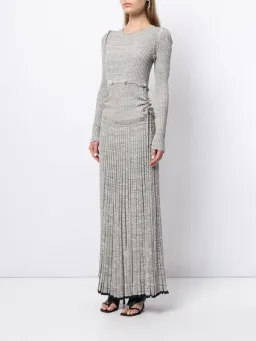 Christopher Esber Ribbed Knit Deconstruct Dress Grey Size XS for rent on The Volte - image 1