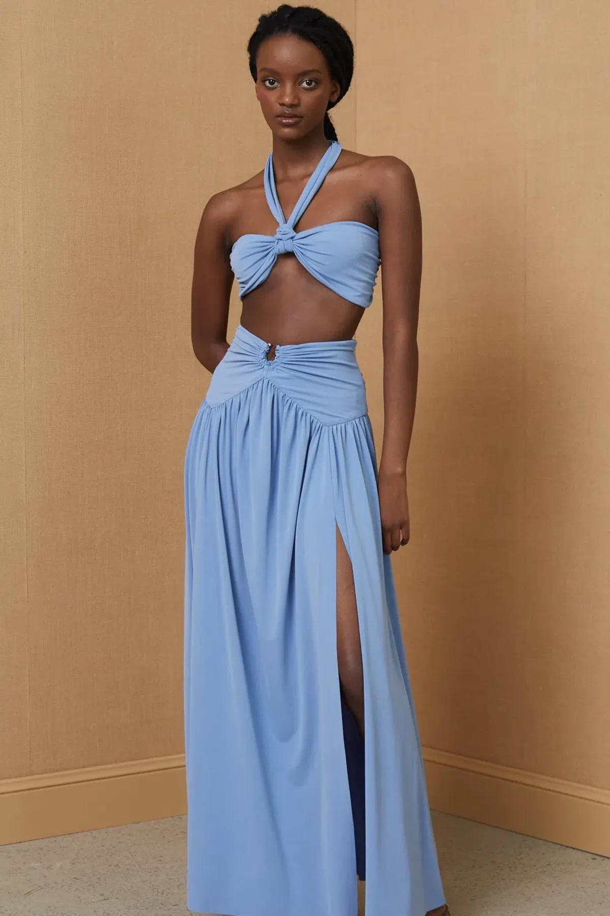 Bec & Bridge Minx Bandeau Top and Maxi Skirt Set - Dusk Blue - Size 8 - Image 1
