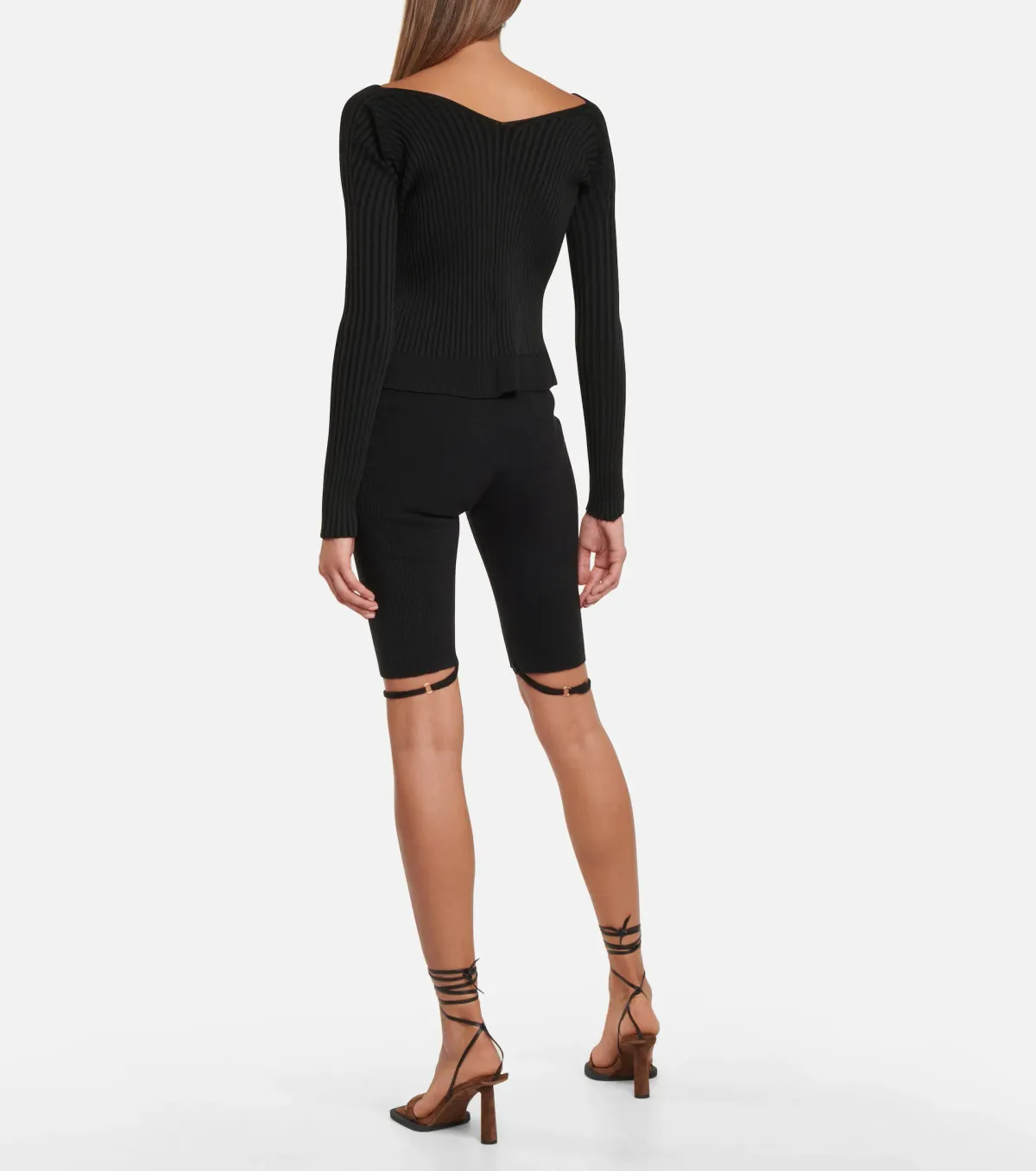 Jacquemus La Maille Pralù Longue Cardigan Black Size 6 - Image 6