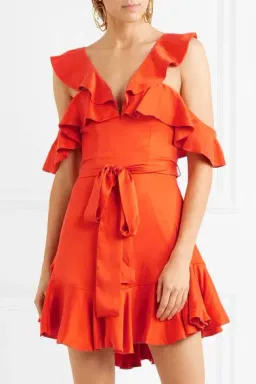 Zimmermann V Mini Dress Jaffa Size 0 / AU 8 for rent on The Volte - image 3
