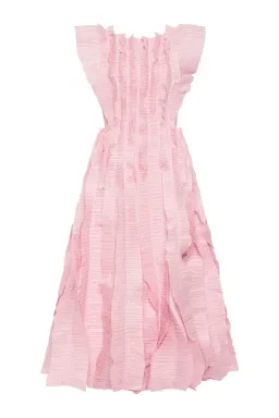 Aje Hybrid Midi Dress Pink Size 8 for rent on The Volte - image 4