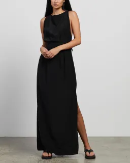 Matin Backless Silk Dress Black Size 10  for rent on The Volte - image 3