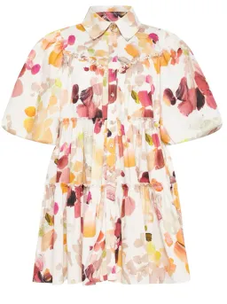 AJE Dassia Puff Sleeve Shirt Smock Dress White Size 12  for rent on The Volte - image 3