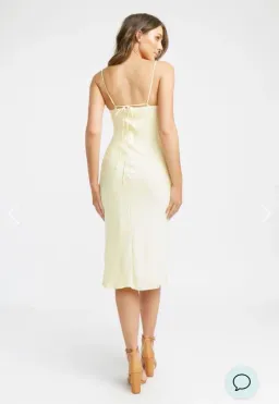 Kookai Como Bias Slip Dress Yellow Size 34 for rent on The Volte - image 2