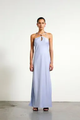 Wynnn Hamlyn Beaded Slip Dress Powder Blue Size 10 for rent on The Volte - image 1