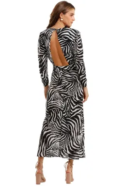 RIXO London Paloma Zebra Maxi Dress Print Size 12  for rent on The Volte - image 3