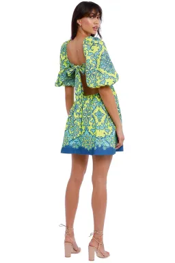 Zimmermann Nina Cut Out Mini Dress Print Size 3  for rent on The Volte - image 2