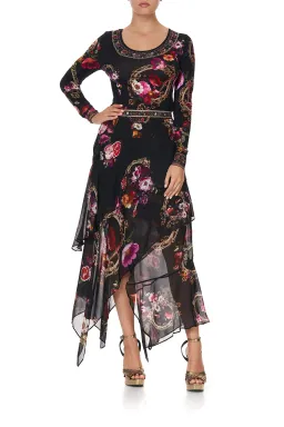 Camilla Asymmetrical Ruffle Skirt Mirror Mirror Print Size S for rent on The Volte - image 1