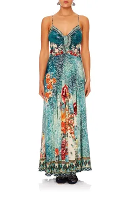 Camilla Long Dress With Tie Front Her Heirloom Print Size S for rent on The Volte - image 1