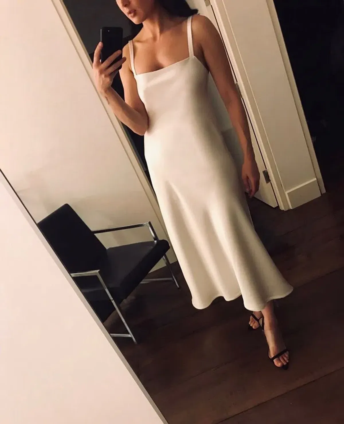 Hexie Official Ivy Slip Dress in Oyster White Size 8 - Image 3