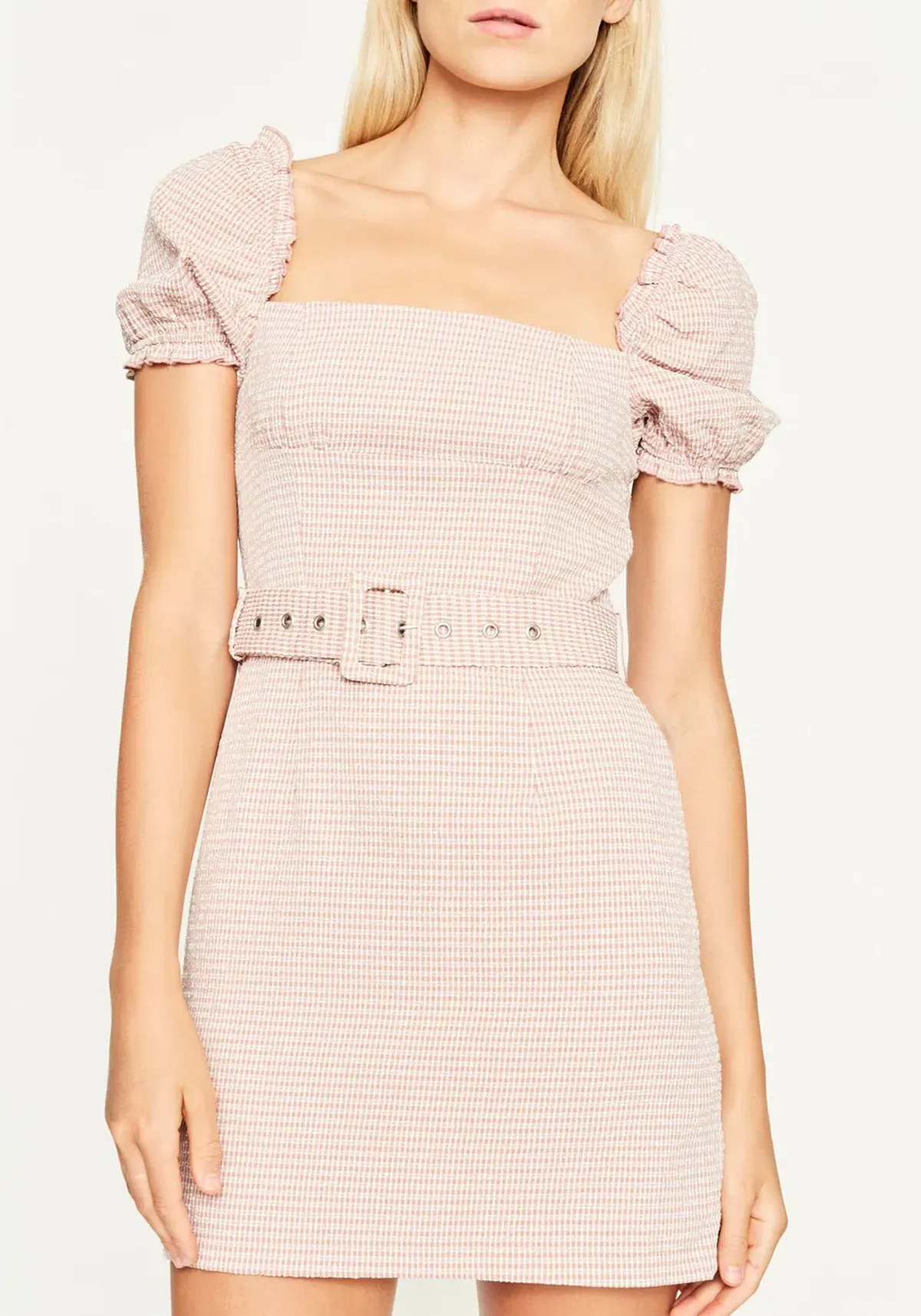 Hansen and Gretel Carlisle Dress in Blush Check Size 8 - Image 2