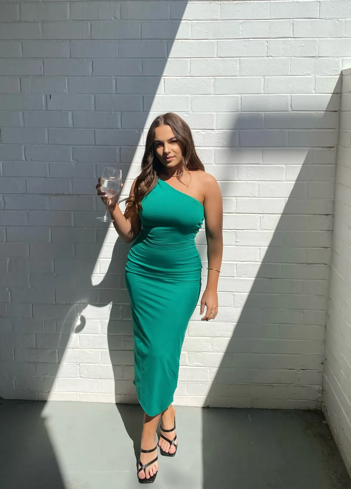Kookai Bambi Midi Dress Green Size 10 - Image 3