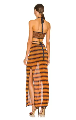 Bec & Bridge Ziggy Knit Maxi Dress Orange Size 6 for rent on The Volte - image 3