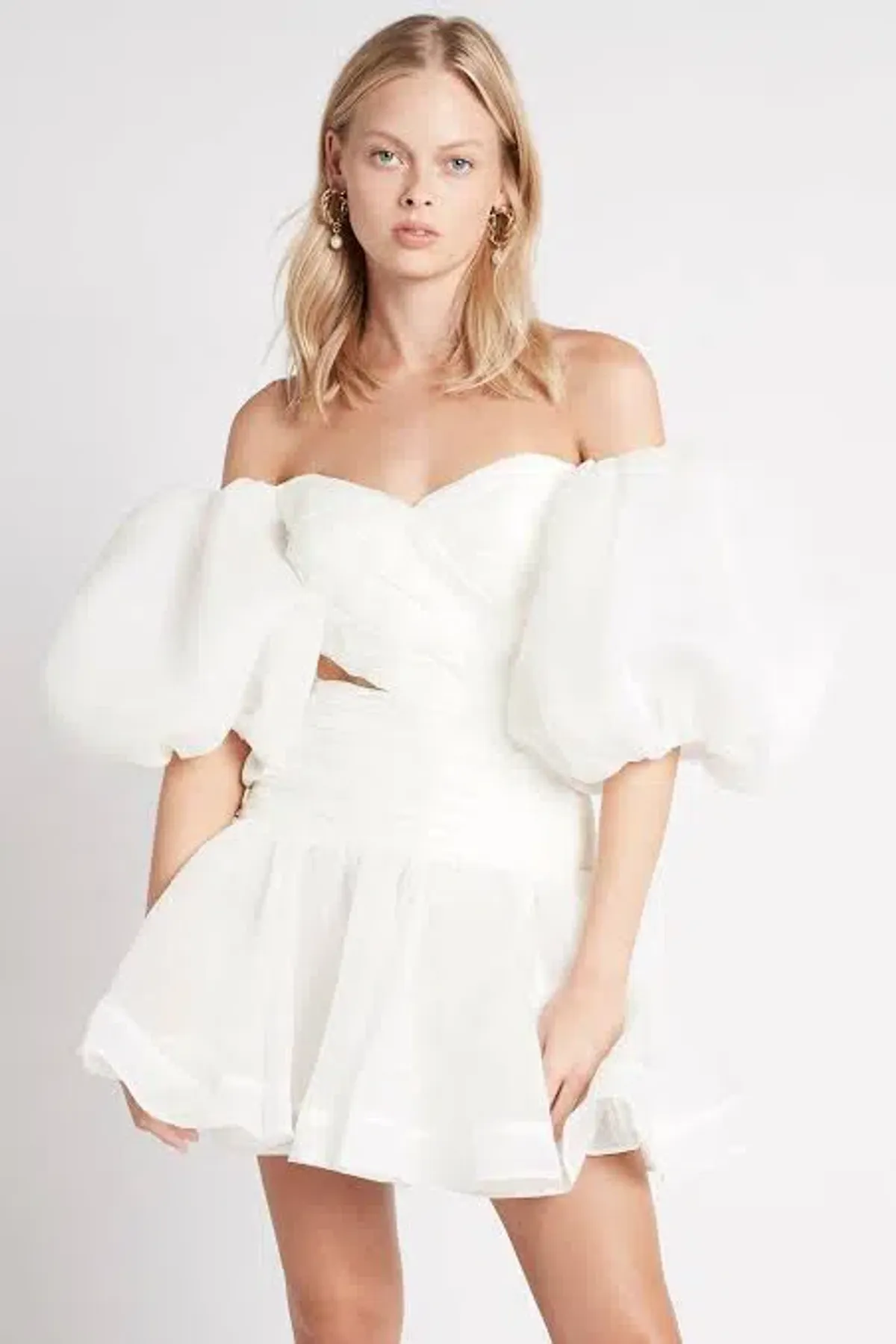 Aje Myriad Cut Out Mini Dress White Size 8 - Image 3
