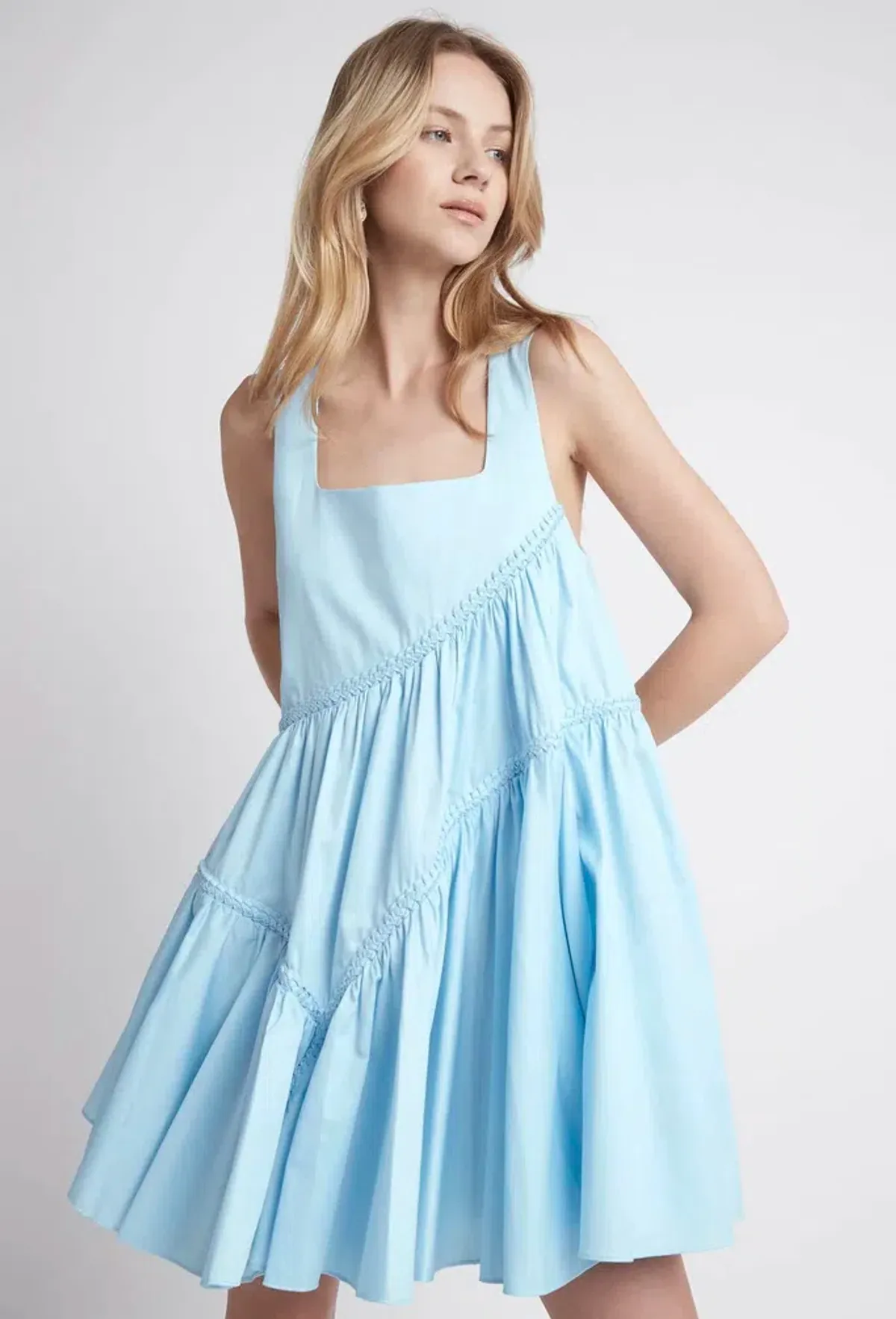 Aje Casabianca Sleeveless Braided Dress Blue Size 12 - Image 1