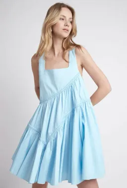 Aje Casabianca Sleeveless Braided Dress Blue Size 12 for rent on The Volte - image 1