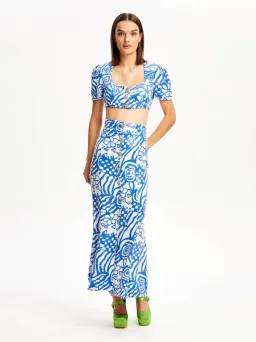Alice McCall Daisy Daze Crop Top and Skirt Set Print Size 6 for rent on The Volte - image 1