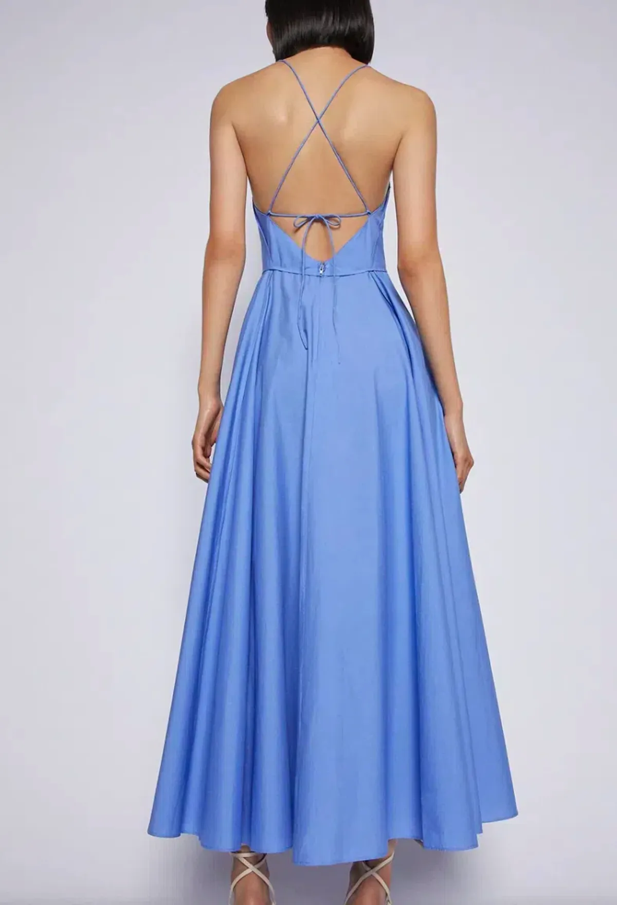 Scanlan Theodore Parachute Cotton Strappy Dress Blue Size 6 - Image 2