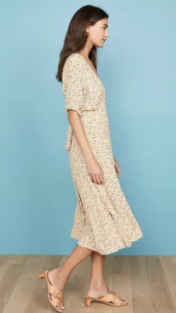 Faithfull the Brand Farrah Midi Dress Print Size 10 for rent on The Volte - image 2