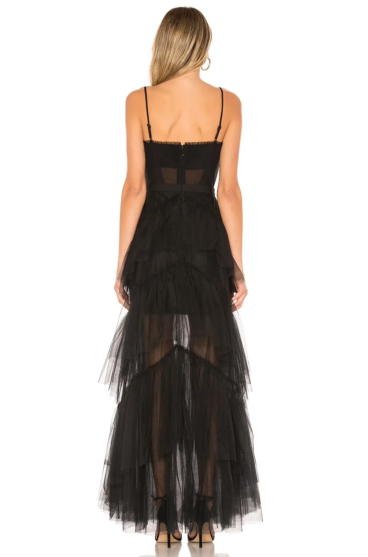 BCBGMAXAZRIA Corset Tulle Gown Black Size 6 AUS - Image 2