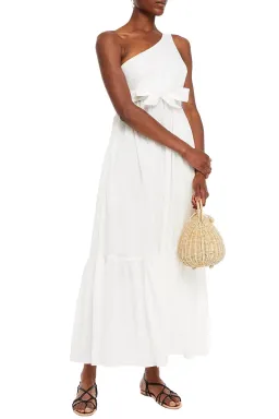 Zimmermann Juliette One Shoulder Linen Maxi Dress White Size 8 for rent on The Volte - image 2