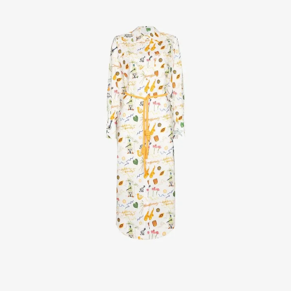Alemais Sam Pauletto Golden Hand Midi Shirt Dress Print Size 10 - Image 3