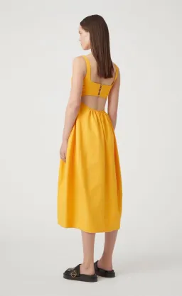 Camilla and Marc Callie Open Back Midi Dress Yellow Size 6 for rent on The Volte - image 2