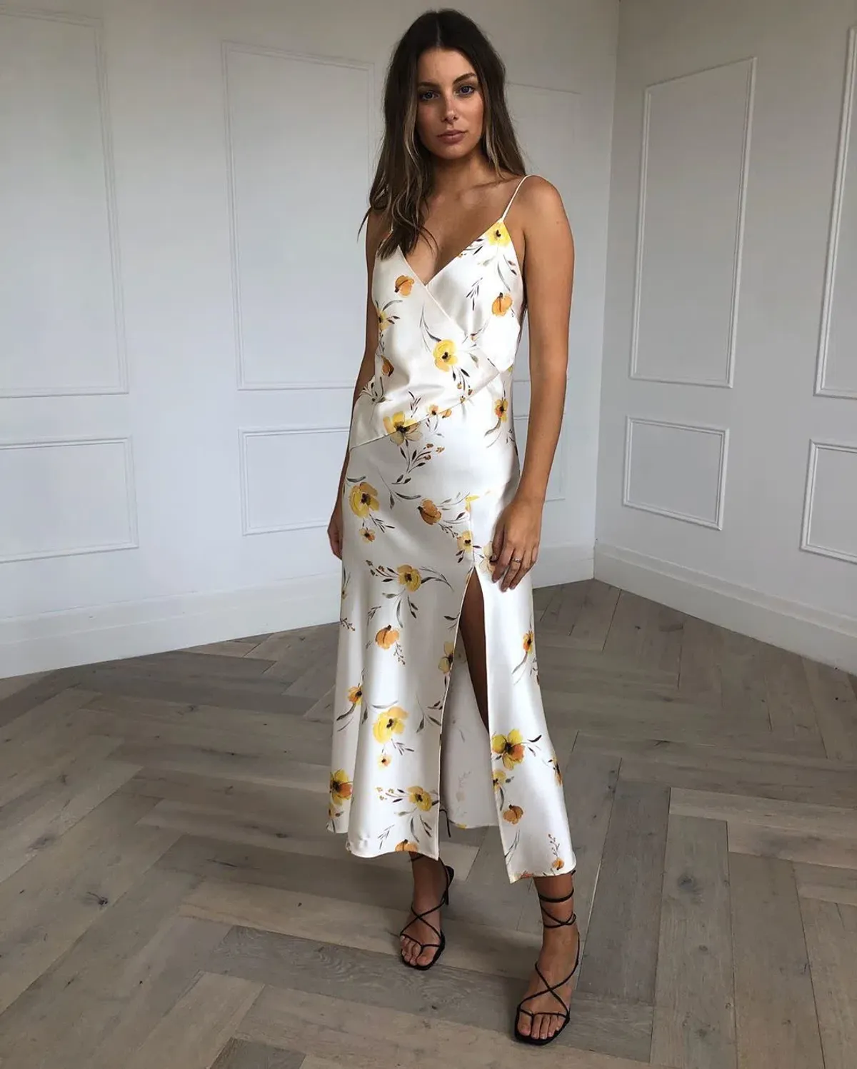 Bec and Bridge Colette Wrap Midi Dress - Floral Print - Size 12 - Image 1