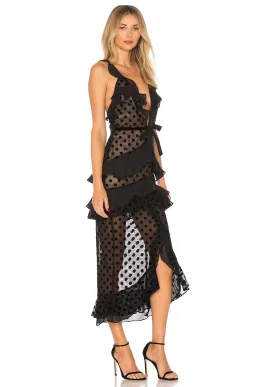 For Love and Lemons Black Polka Dot Dress Black Size M for rent on The Volte - image 4