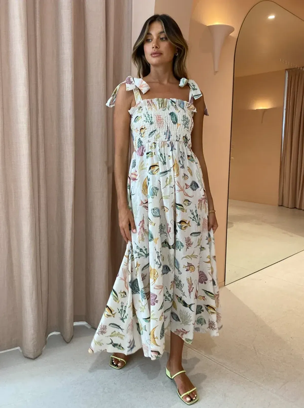 Alemais Wanda Midi Sundress Print Size 10  - Image 2