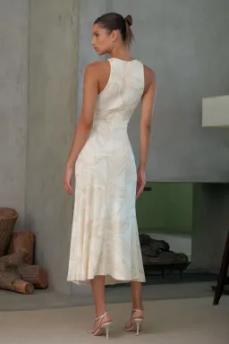 MISHA Thalia Midi Dress Print Size 12/L for rent on The Volte - image 2