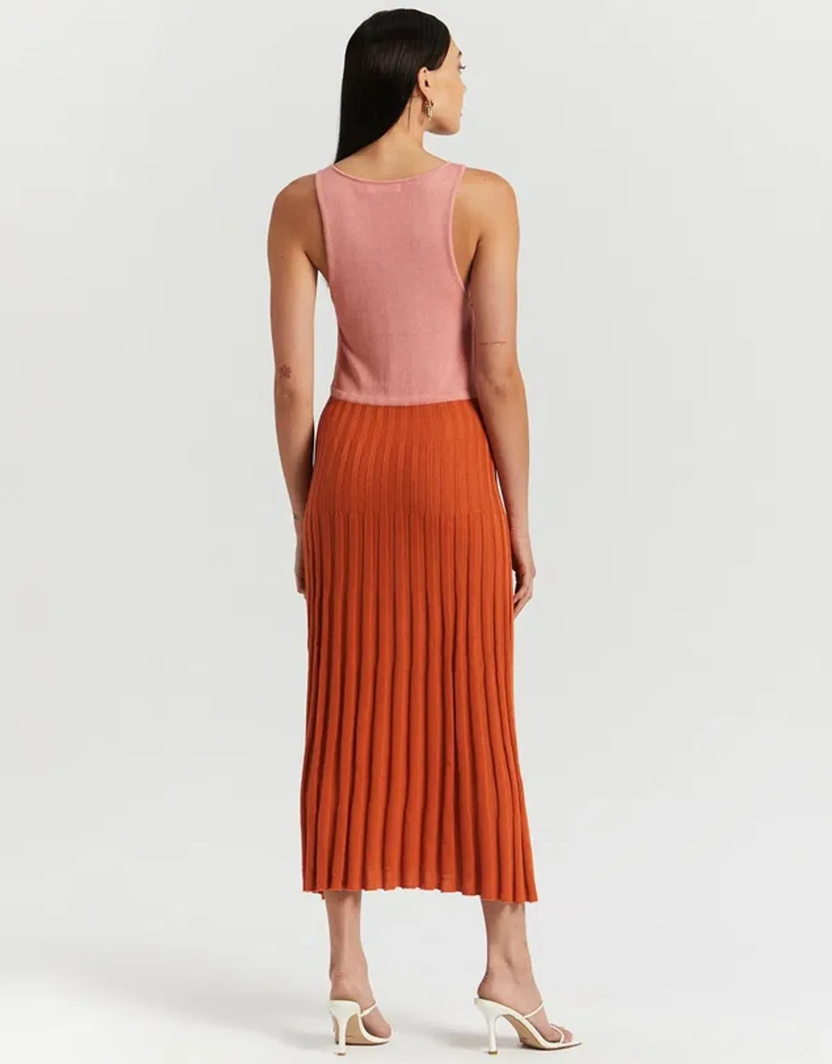 Andean Collective Tamika Dress Pink/Orange Size 8 - Image 3