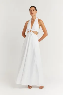 Dissh Layne Halter Midi Dress White Size 8  for rent on The Volte - image 2