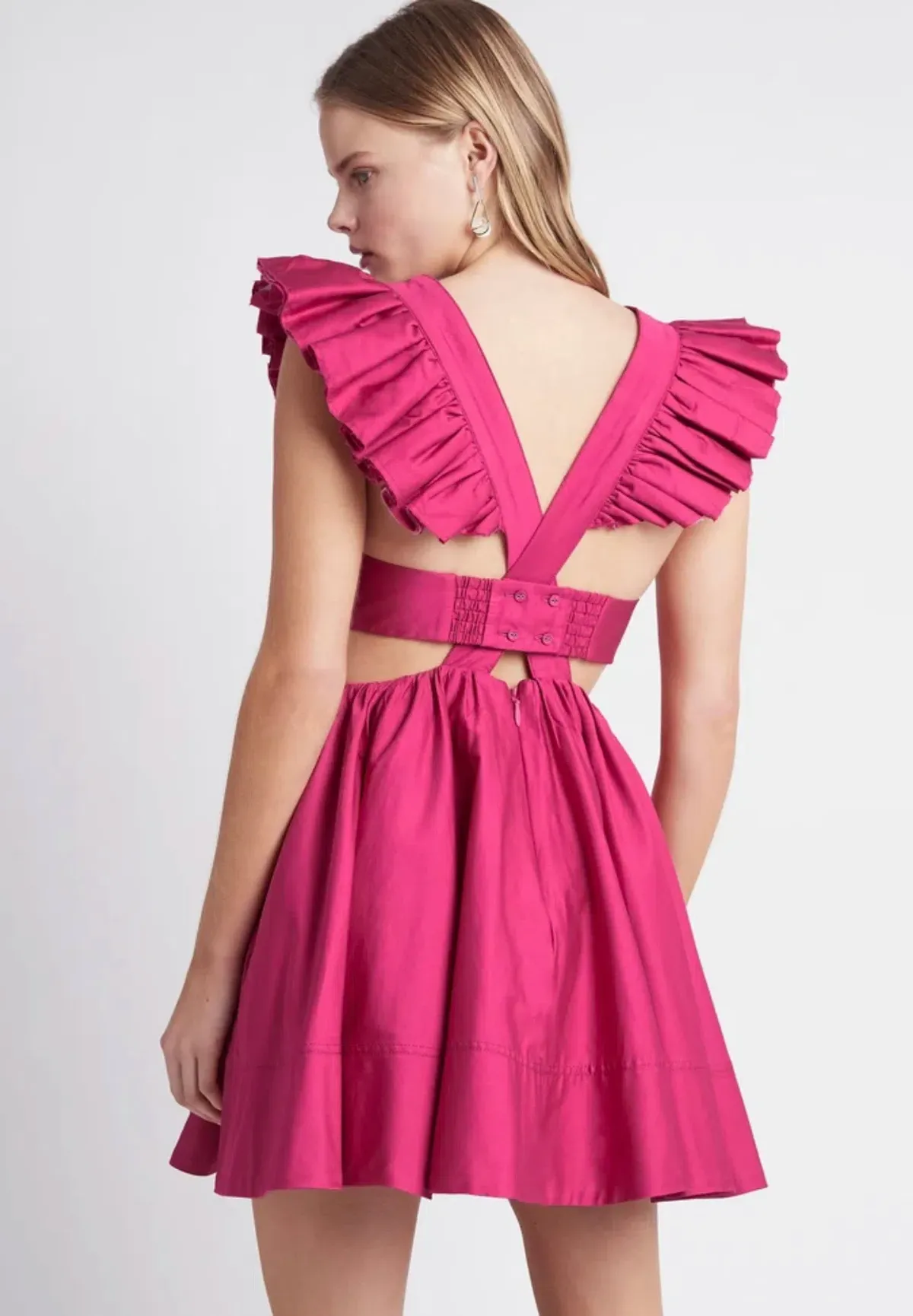 Aje Midsummer Mini Dress Pink Size AU 12 - Image 3