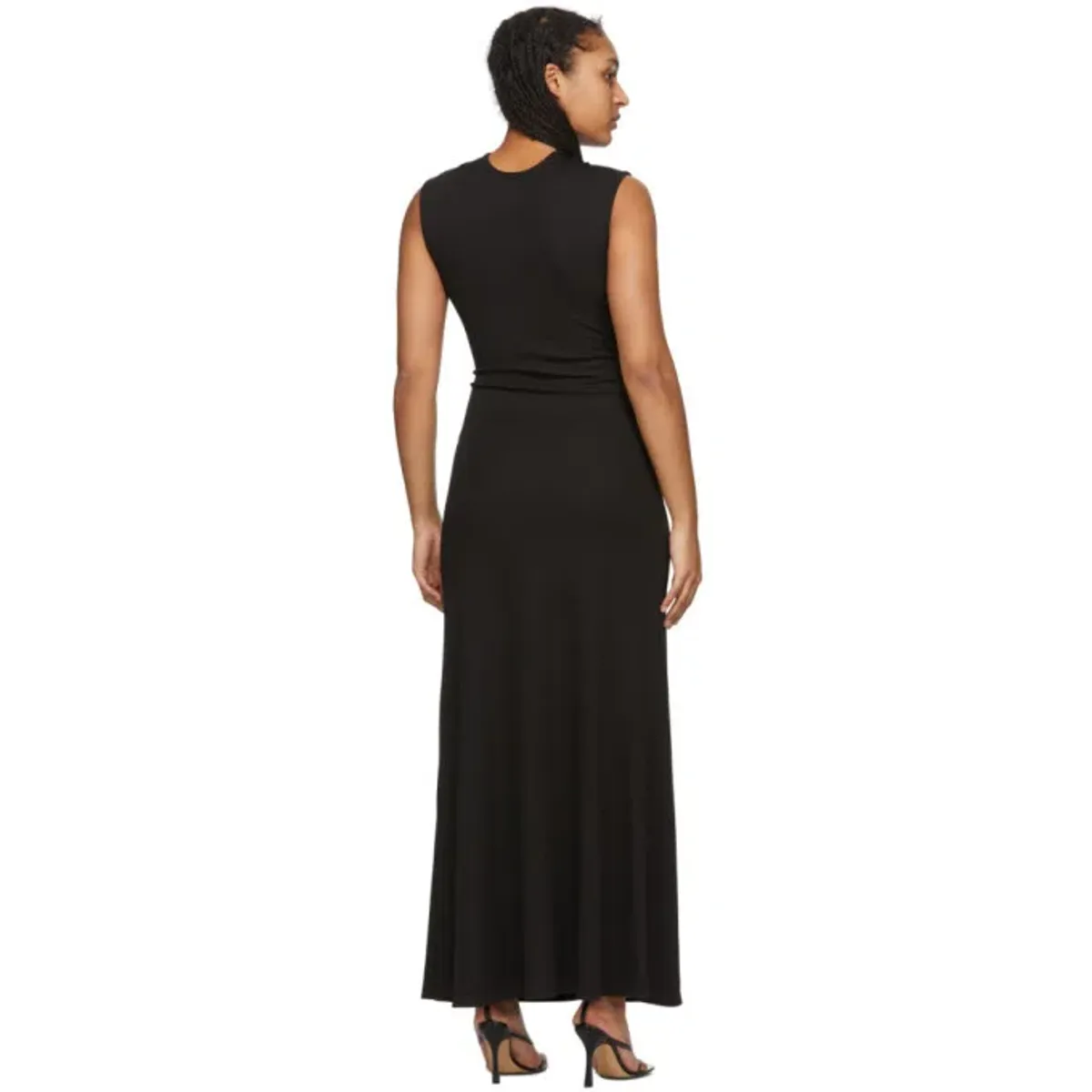 Christopher Esber Black Orbit Ruched Tank Dress Black Size 10 - Image 2