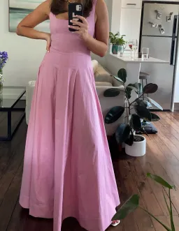 STAUD Wells Maxi Dress Pink Size 8 for rent on The Volte - image 2