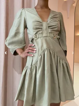 Acler Manor Dress Moss Green Size 10 for rent on The Volte - image 4