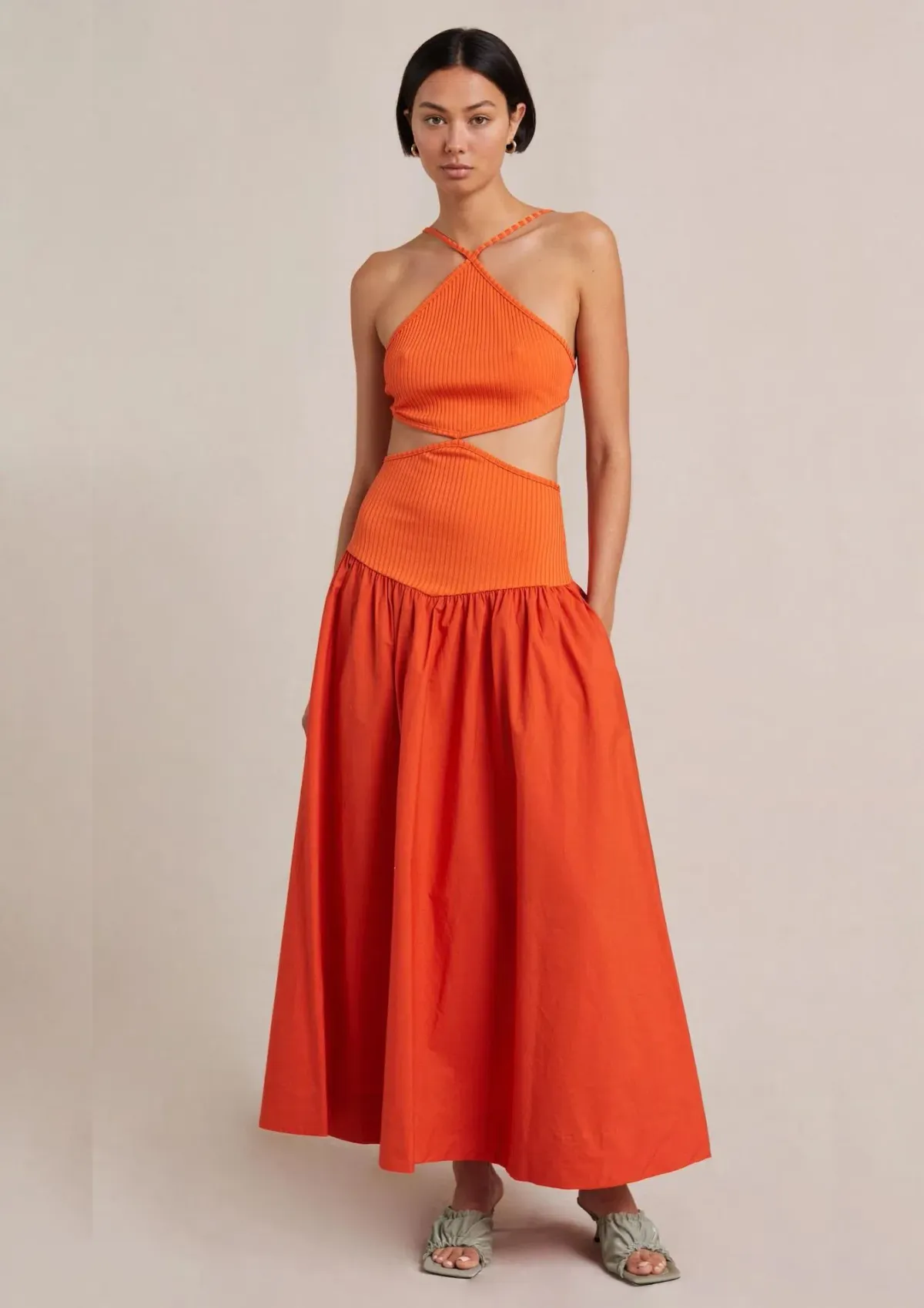 Bec & Bridge Ula Cut Out Maxi Dress Chilli Orange Size S / AU 8 - Image 1