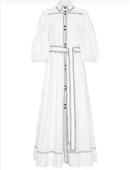 Aje Epiphany Shirtdress  White Size 8 for rent on The Volte - image 4